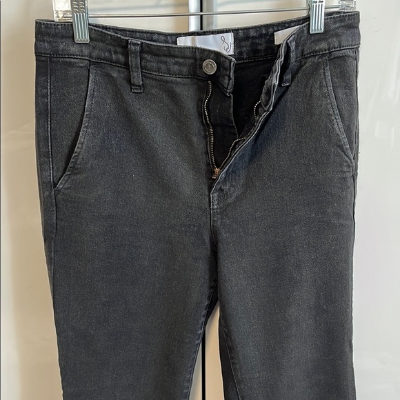 SAM EDELMAN Bay Flare Trouser Denim Jeans Dark Black, Size 29 - Picture 3 of 12